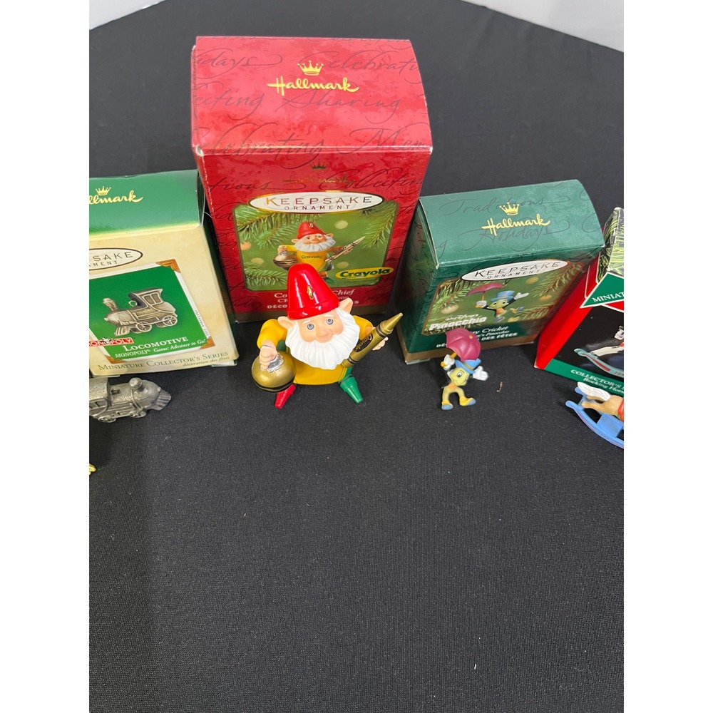 Lot of 8 Hallmark Keepsake Ornaments Disney Crayola Monopoly Miniature Vintage - Picture 11 of 16